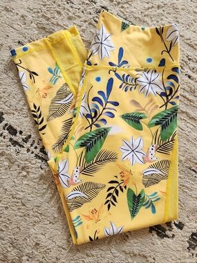 Zyia Active Floral Reflective Light N Tight High Rise